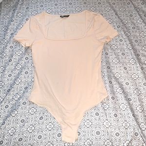 NWOT! Cream square neck bodysuit